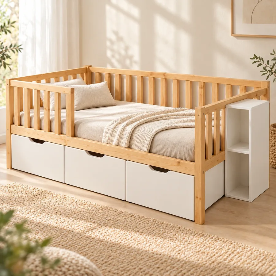 Cama infantil con cajones